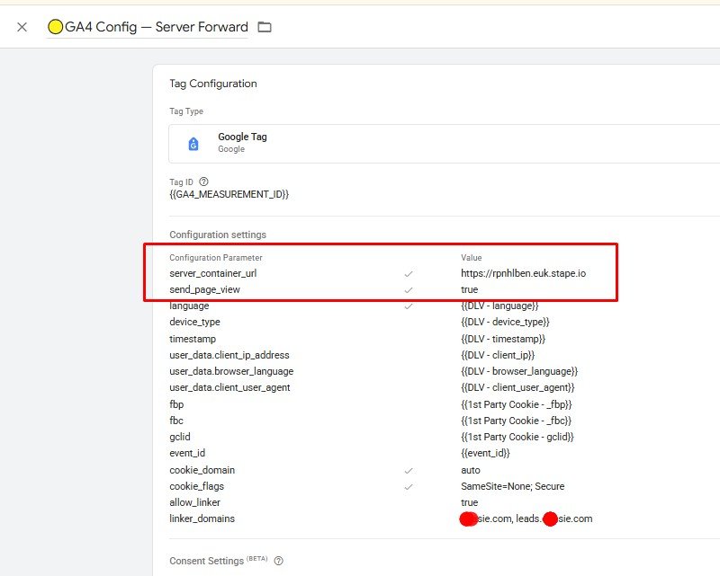 GA4 Config — Server Forward